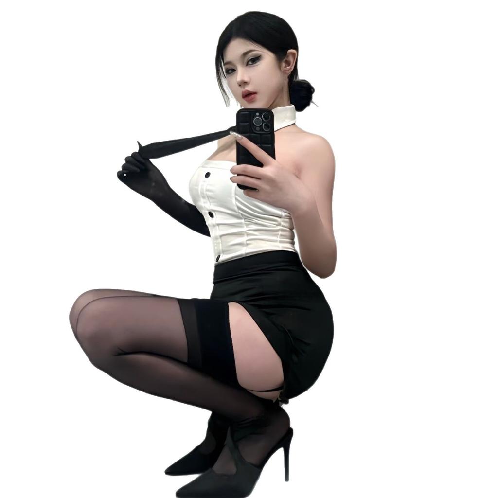 Sex tube top office ol uniform seduction pure desire secretary dress hip skirt passion suit