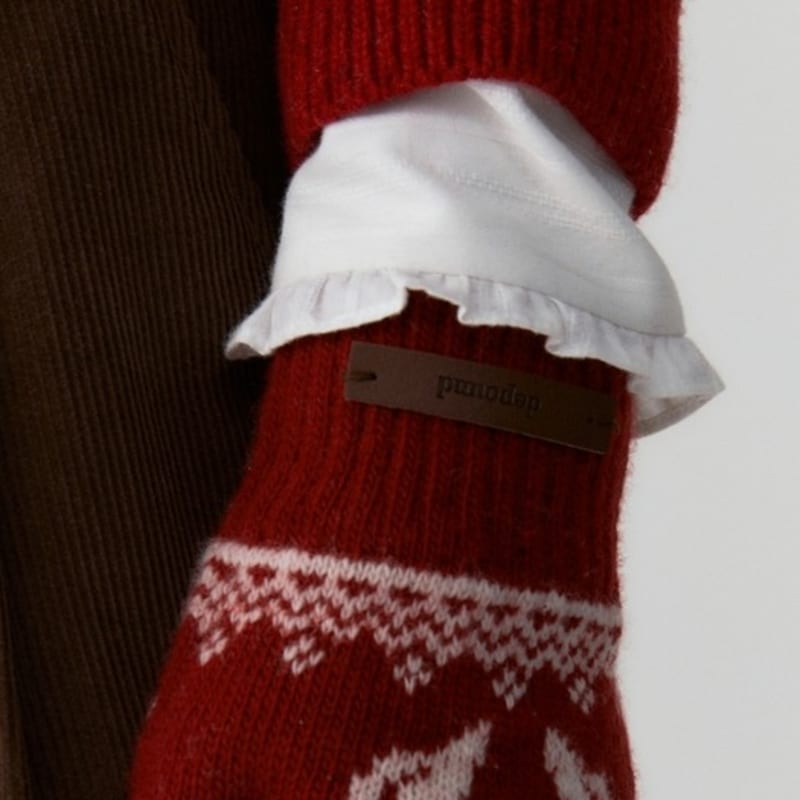 DEPOUND Holiday Knit Gloves - Red