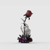 Creative Underworld Love Bone Blood Rose Building Blocks Model Ornament