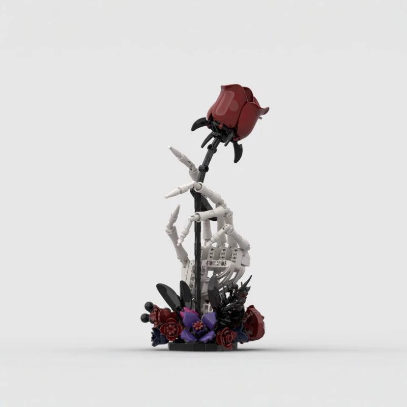 Creative Underworld Love Bone Blood Rose Building Blocks Model Ornament