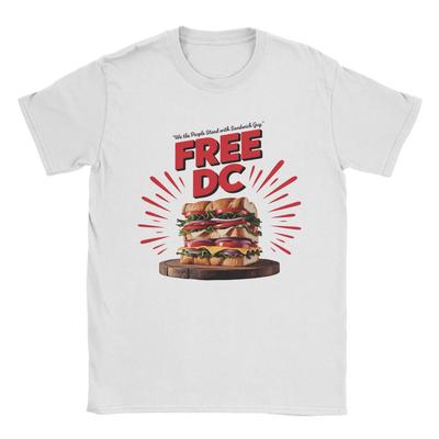 Men's T-Shirt Dc Sandwich Guy Vintage 100% Cotton Tees Short Sleeve T Shirt Crewneck Clothing Birthday Gift