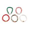 Accessories, Simple Soft Pottery Beaded Contrasting Jewelry, Niche Colored Christmas Alphabet Bracelet Set