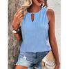 Damen Weste Lock Hole Neck Ärmellos Sommer Business Casual Basic Top
