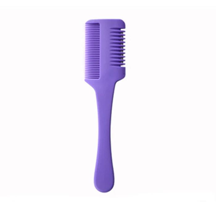1pc Hairdressing Comb Haircut Brush Carbon Handle Hair Brushes with Razor Blade Hair Thinning Trimmer Salon Barber Styling Tools