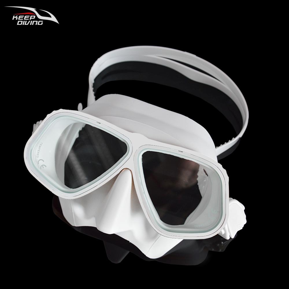 Free Diving Mask Ultra Low Volume Snorkeling goggles  Color Alloy Frame  Diving Goggles For Scuba Dive