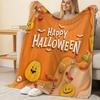 Soft Fleece Blanket Breathable Warm Halloween & Christmas Collection, Cozy Home Throw for Holiday Vibe & Festive Decor