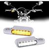 DREAMIZER Universal Motorcycle Handlebar LED Flowing Water Turn Signal Mini Blinkers Front Running light Compatible with Harley Honda Yamaha Kawasaki