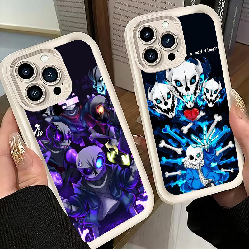 Handyhülle für iPhone 17 Air 16E 15 16 Pro Max U-Undertale S-Sans Hülle 14 Plus 13 12 Mini Weiche Schale Silikon Fundas