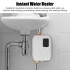 110V/220V Electric Water Heater Bathroom Kitchen Wall Mounted Instant Heating Water Heater 3S Hot Shower LCD Temperature Display