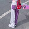 ADAgirl Baggy Jeans Women Hip Hop Streetwear Vintage High Waist Straight Purple Denim Trousers Harajuku Wide Leg Pants Mujer