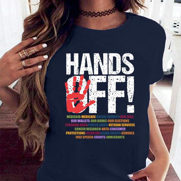 Hands Off Protest Women Unisex Printed T Shirts