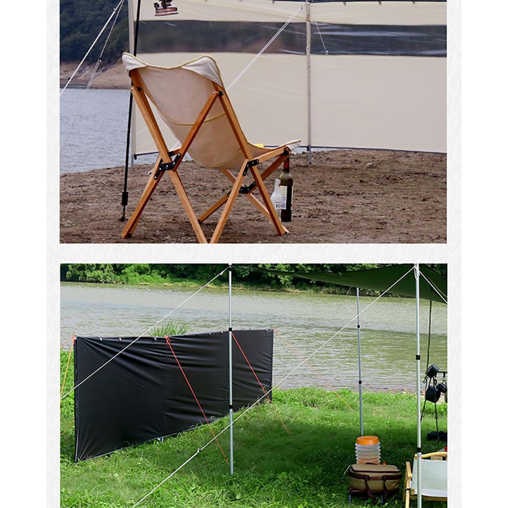 Outdoor Windshield Windproof Transparent Visual Strip Camping  Screen Panel Partition Wall Divider