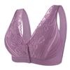 Lace Wide Strap Front Closure Wireless Bra Soft Supportive Fabric Comfortable Fit Seamless Design for Everyday Wear and Sleep