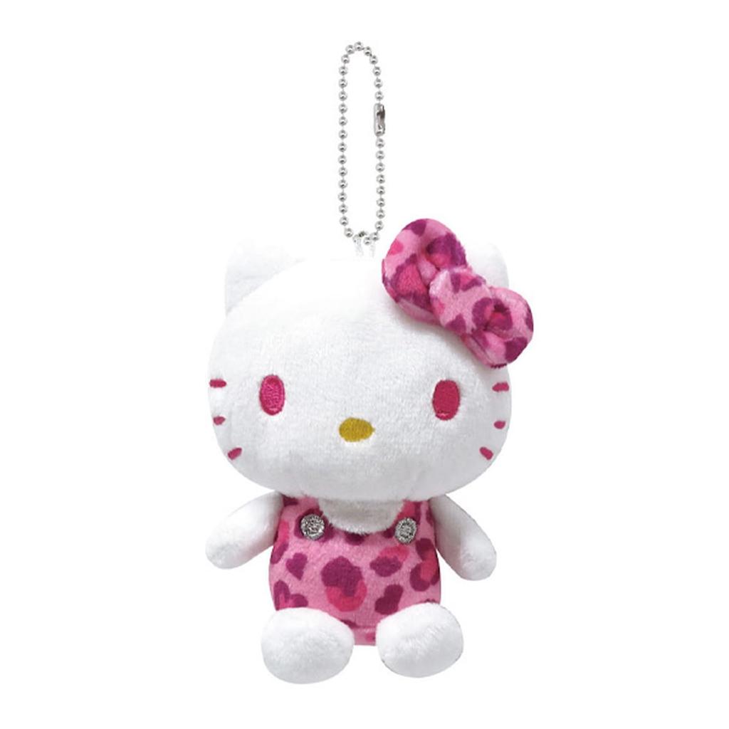K Company Hello Kitty (Leopard Print Series) Ball Chain Mascot Pink KTH-BM-PK H9.5 X W7.2 X D5.4cm