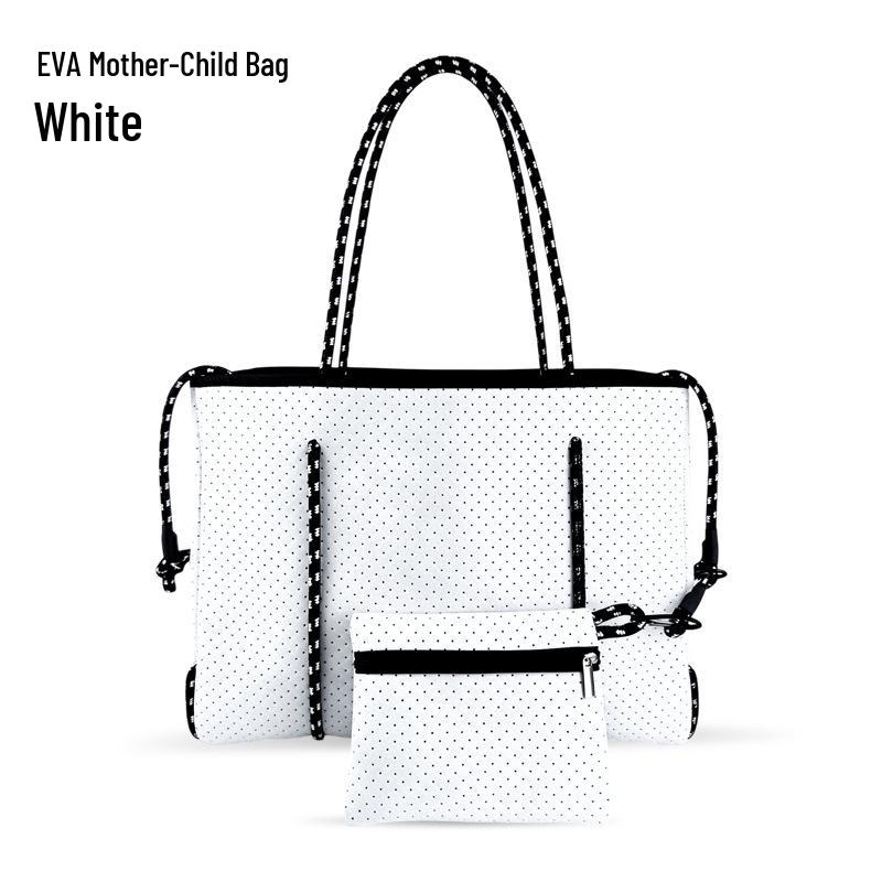 EVA Waterproof Women's Shoulder Tote Bag - Thick Diving Material for Beach & Outdoor Use