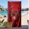 Asciugamano da Spiaggia Stampa San Francisco 49ers Morbido Portatile Asciugatura Rapida?Asciugamano Asciutto Per Piscina Vacanza Estiva Sport all'Aperto