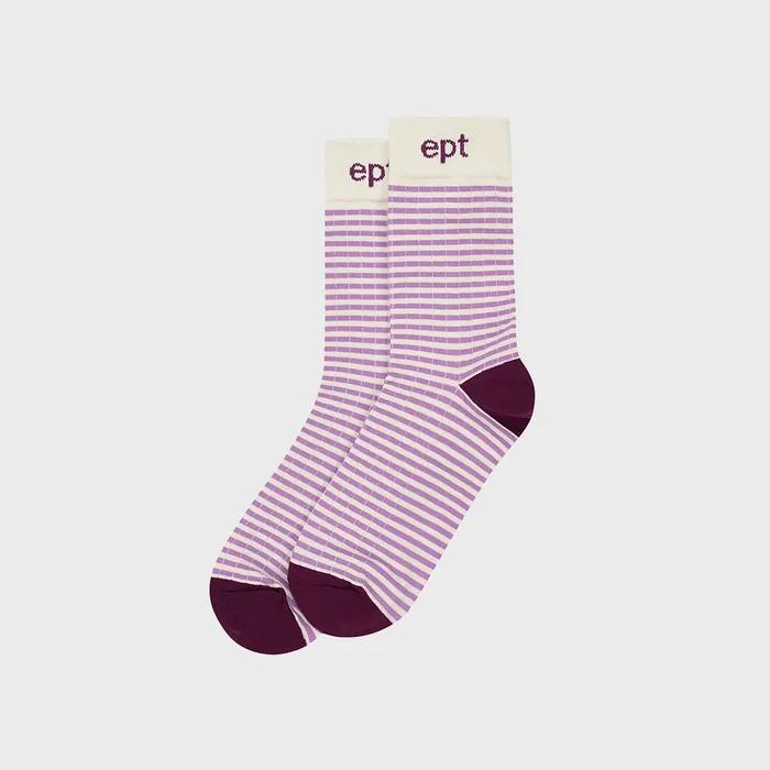 STRIPED SOCKS (PLUM)