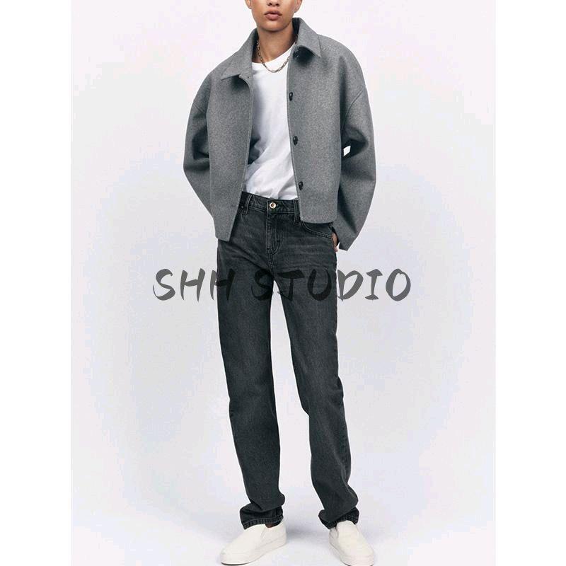 Spring New Women's Clothing French Design Single Row Multi-Buckle Long Sleeves Lapel Short Jacket Outwear 3736041