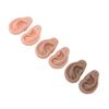 3 Pairs Silicone Ear Model Soft Flexible Ears 3 Colors Artificial Reusable for Practice