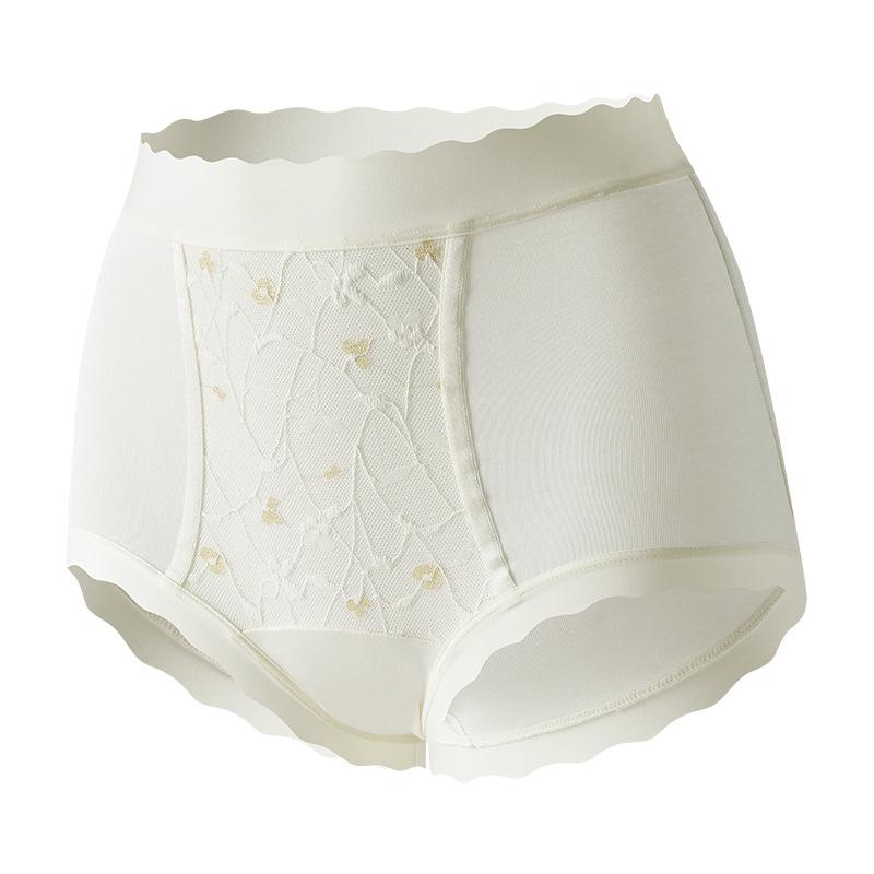 Female Spring and Summer Light Luxury Lace Traceless 10A Antibacterial Hip Lift Belly Retraction High Waist Panties