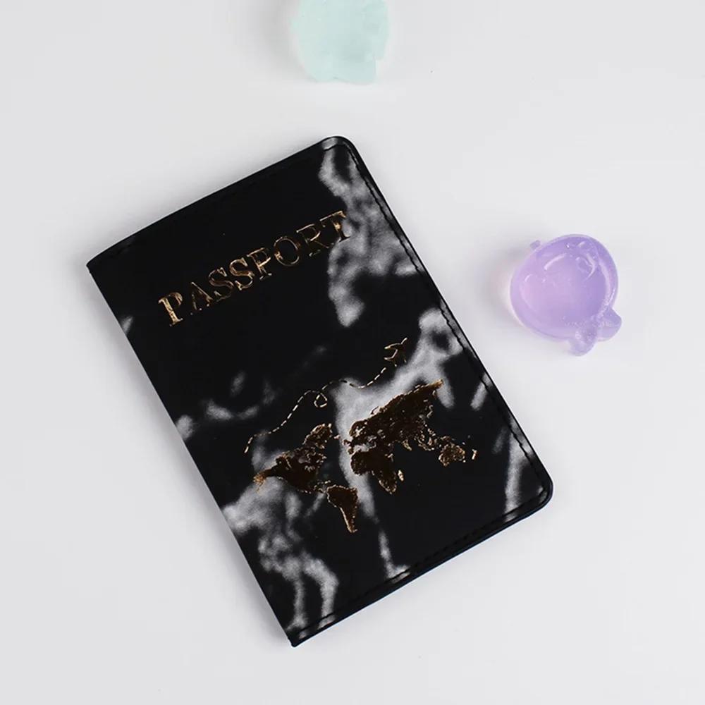 Marble Style Travel Passport Cover Pu Leather ID Credit Card Passport Holder Packet Wallet Purse Bags Pouch for Women Men