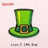 5Pcs/Lot St. Patrick's Day Leprechaun Beer Iron On Patches - Embroidery Patch Appliques for Jeans Backpacks DIY Crafts