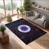 Rangers FC Soccer Football Pattern Soft Area Rug Non Slip Indoor Floor Carpet Sports Decor Mat for Bedroom