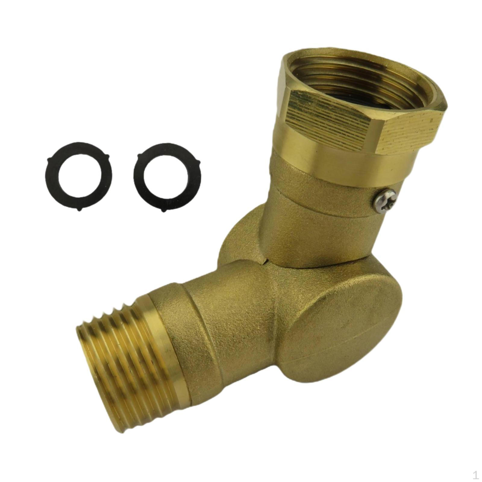 

Регулируемый металлический поворотный соединитель 180° 360° Фитинги-адаптеры для садового шланга Прочный, не перегибающийся Copper Color