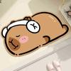 Kapibara bathroom floor mat, toilet door absorbent floor mat, toilet non-slip diatom mud toilet floor mat