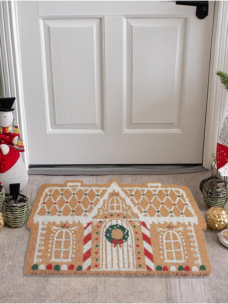 Christmas Doormat Holiday Door Mat Christmas Decor Non-Slip Winter Mat Holiday Decorations for Indoor Outdoor