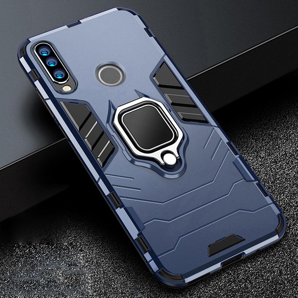 

For Honor 9X 9 X Premium Case Armor PC Cover Metal Ring Holder Phone Case For Huawei Honor 9X STK-LX1 Cover Shockproof Bumper~ For Honor 9X Premium темно-синий