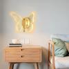 1PC Crystal Wall Lamp LED Wall Light Indoor Sconce Modern Butterfly Acrylic Three Color Dimmable Living Room Bedroom Bedside Decor