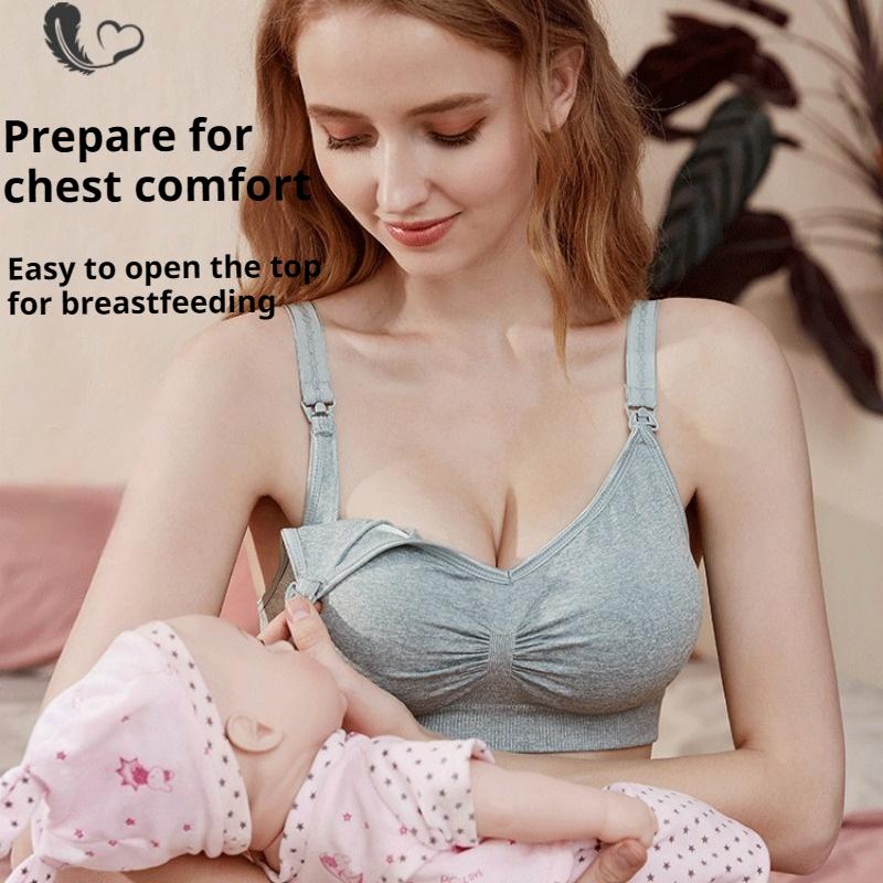 Pregnant Women's Front-opening Large-size Nursing Bra for Breastfeeding Gathered and Anti-sagging Large Cup Underwear