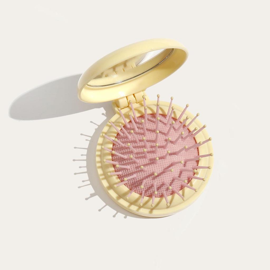 Portable Round Folding Hair & Massage Comb Set