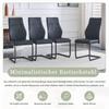 [Set of 2] Dining Chair In Black Diamond Pattern: High Backrest + Comfortable Seat Cushion, Black Metal Frame Non-Slip, for Restaurants Etc.
