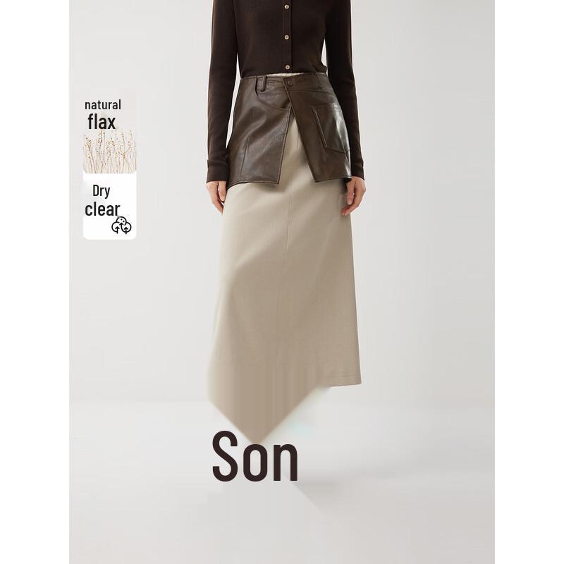 ELLE French Retro Two-Piece Straight Skirt Set L