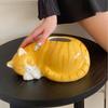 Ceramic Cat Tissue Holder for Living Room, Hallway, or Coffee Table Decor