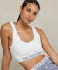 Pollolalpeulolenineoweeo Wireless Scoop Crop Tank Top White 4P0479