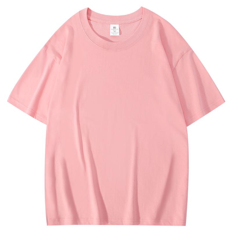 210g Pure Cotton Combed Compact Mercerized Oversized Drop Shoulder Plain Solid Color T-Shirt for Corporate Customization