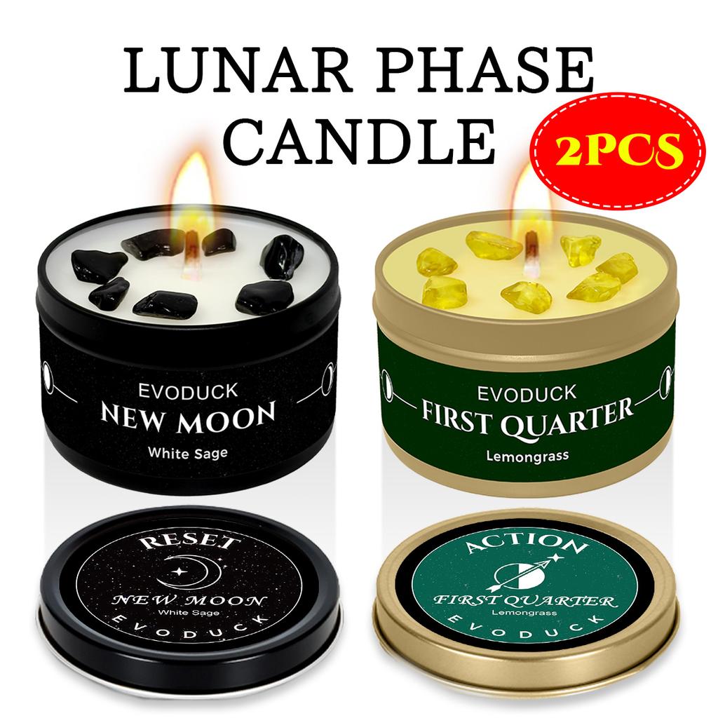 1pc EVODUCK new moon Scented Candles 3oz Law of Attraction Manifestation Energy Boosting White Sage Christmas Scented Candle