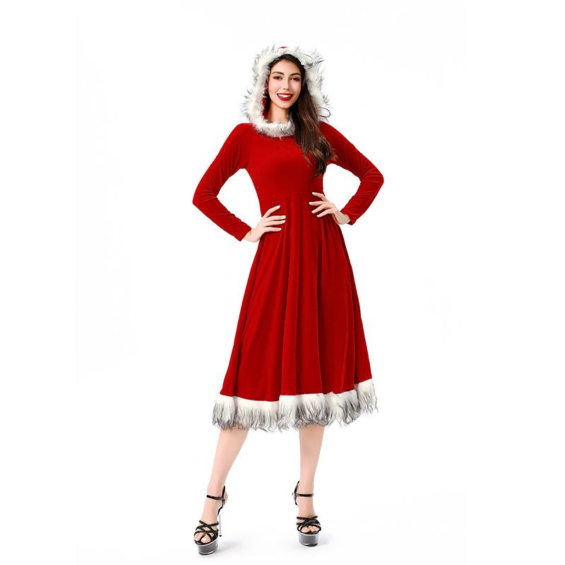 2026 Christmas Costume Santa Claus Christmas Costume Stage Party cos Performance Costume Dress