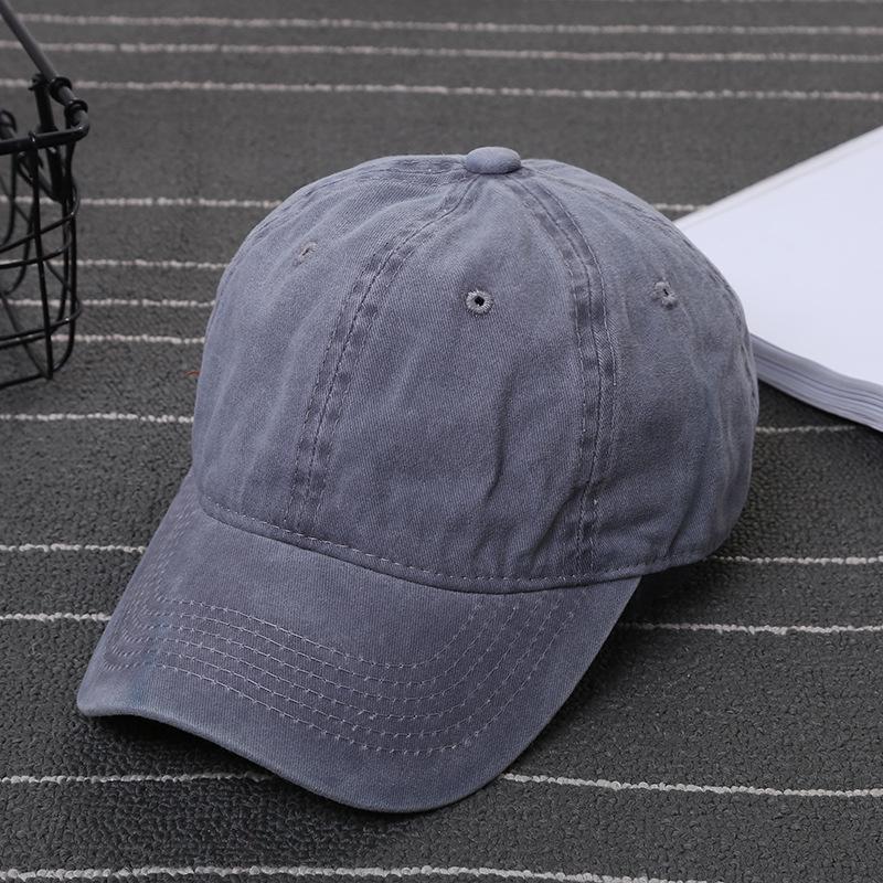 Yoghurt Retro Gewassen Katoenen Baseballpet voor Heren en Dames - Verstelbaar Effen Design voor Casual Kleding en Cadeaus grijs