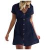 Womens Holiday V Neck Dress Ladies Summer Dress