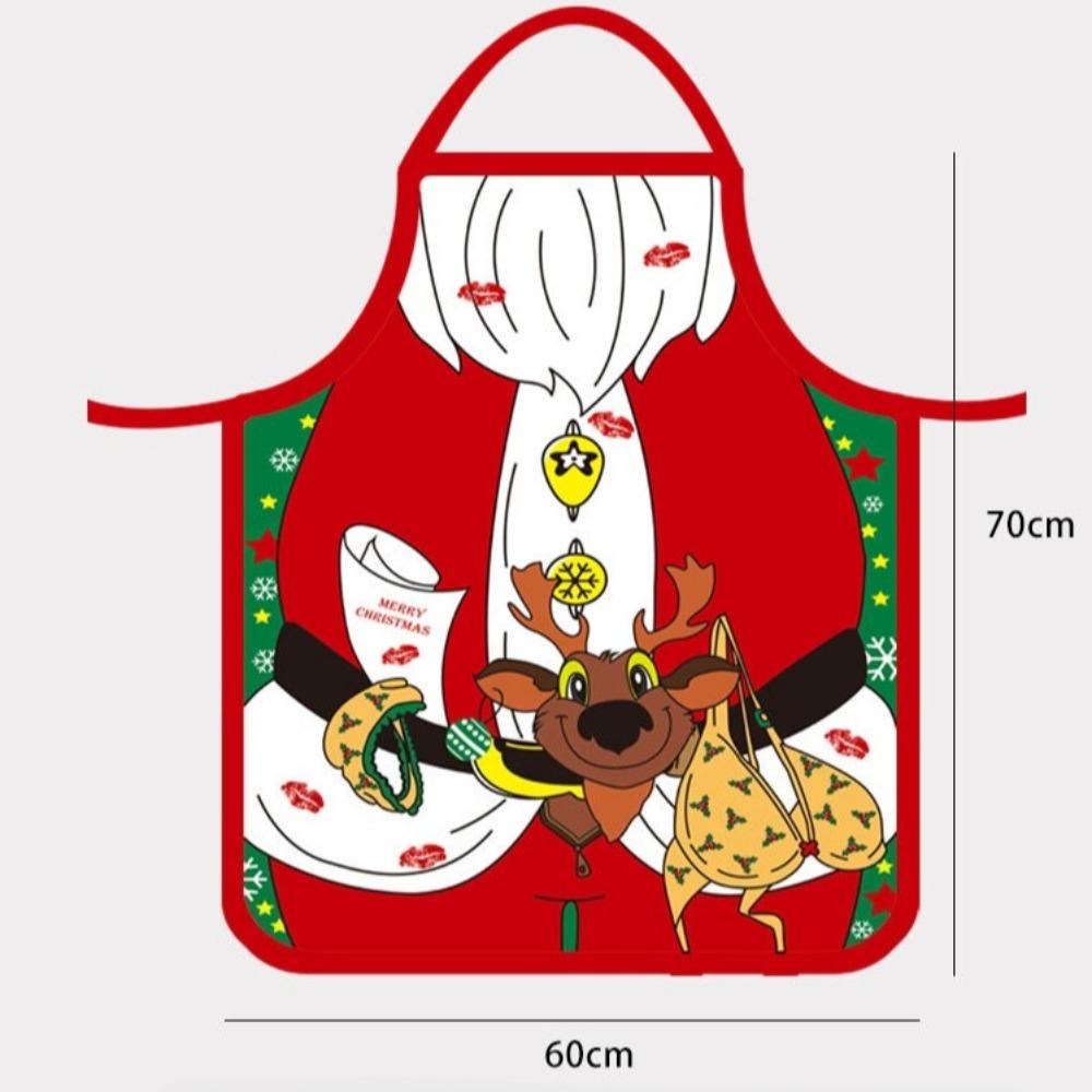 Christmas apron, Christmas cosplay, decorative props, restaurant staff decorative apron, Santa Claus outfit