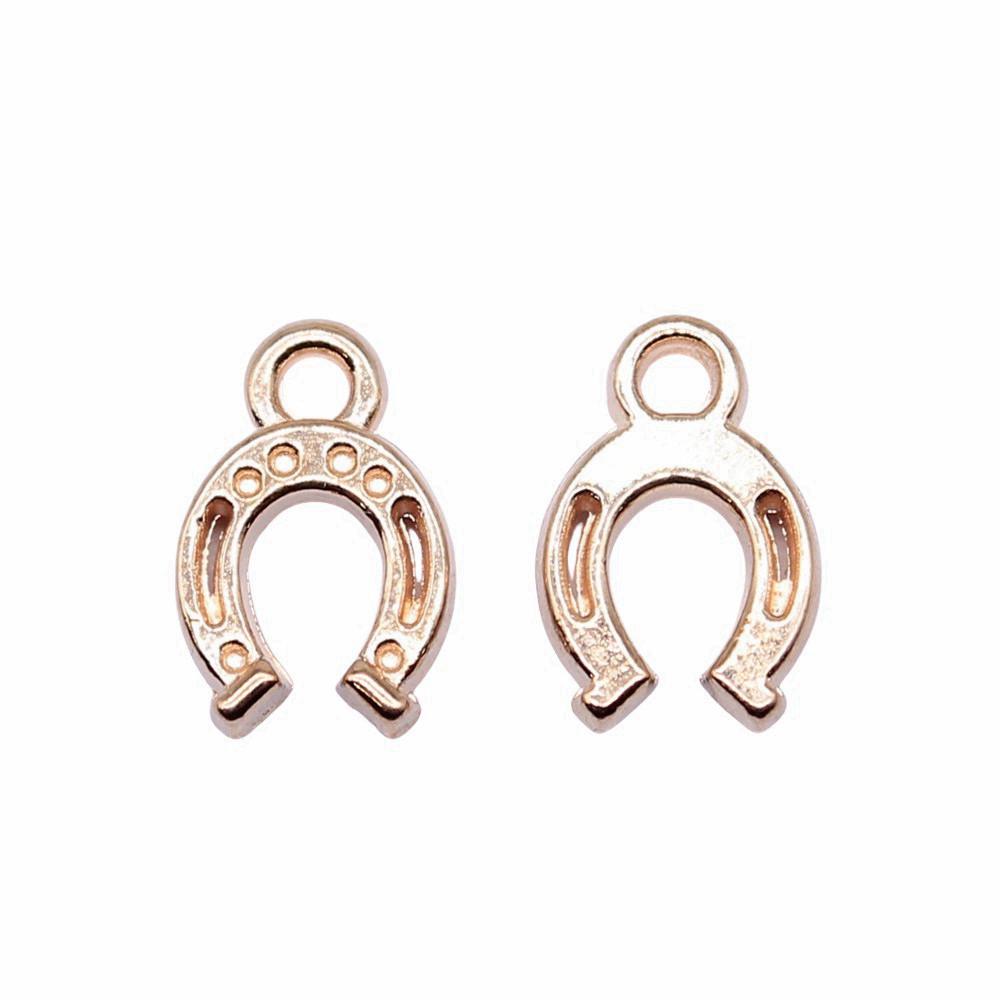 Vintage Horseshoe Charms Alloy Metal Pendants For DIY Jewelry Lucky Themed Accessories