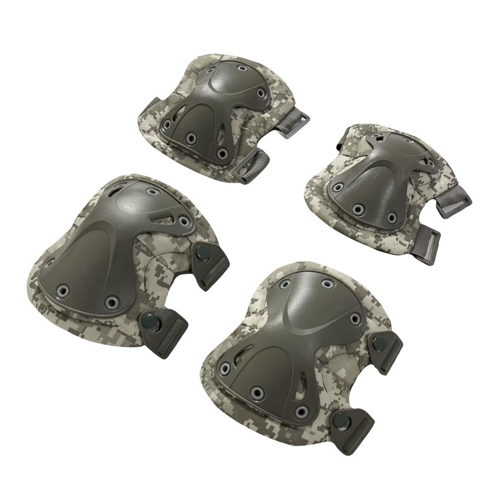 Camouflage Knie- und Ellbogenschoner-Set für taktisches Training, Radfahren und Bergsteigen