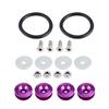 Laveur/Boulon d'aile en alliage d'aluminium pour pare-chocs de voiture Kit de décoration pour compartiment moteur Attache à libération rapide