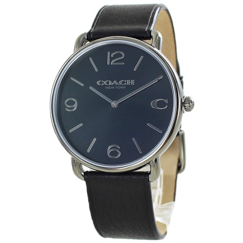 

Coach Men s Elliott Leather Watch with Leather Strap 14602645
