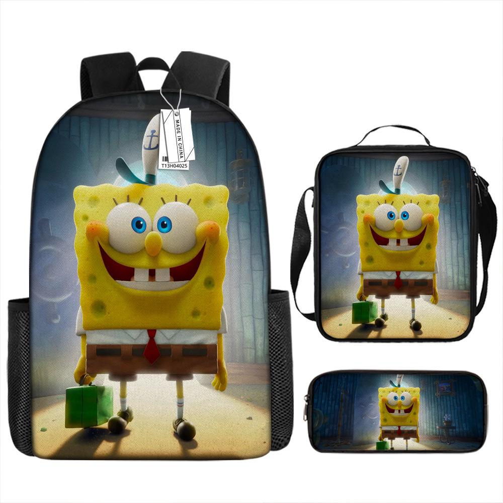 Spongebob Squarepants Children'S School Bag Male And Female Students Backpack Kindergarten Cute Cartoon Backpack Pencil Bag