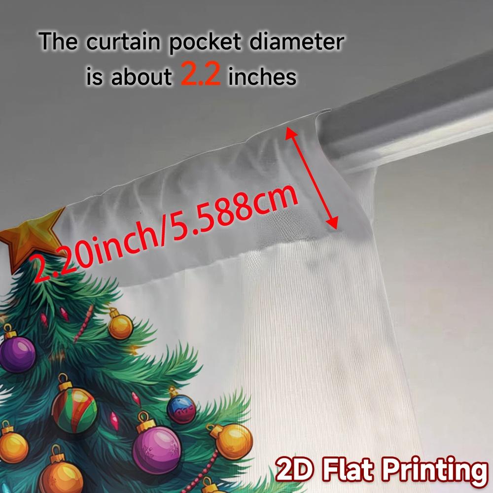 2pcs,Curtains Blue Christmas Tree Ornaments (2) Modern Modern Curtains Versatile Polyester Curtains Art Deco Festive Use for
